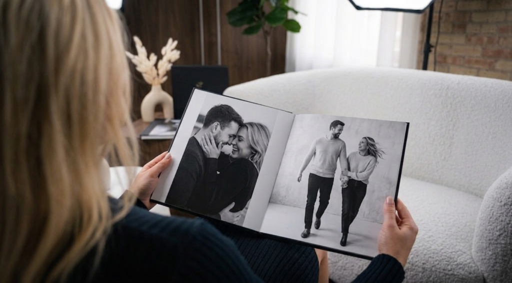 oprawa zdjęć z sesji fotograficznej w fotoalbumie